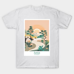 Tranquil Dawn in a Japanese Zen Garden T-Shirt